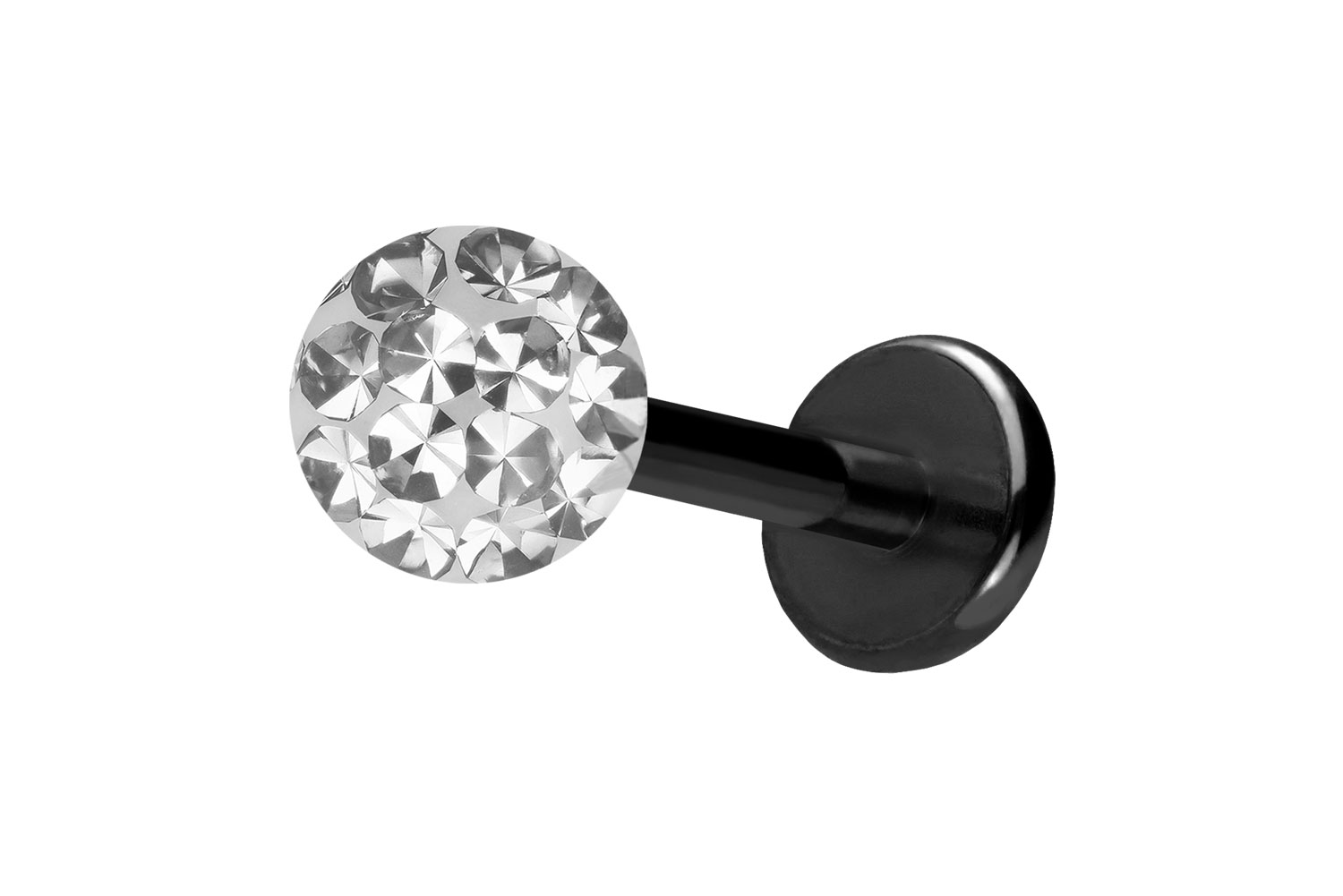 Titan Labret Piercing mit Push Fit EPOXY-KUGEL